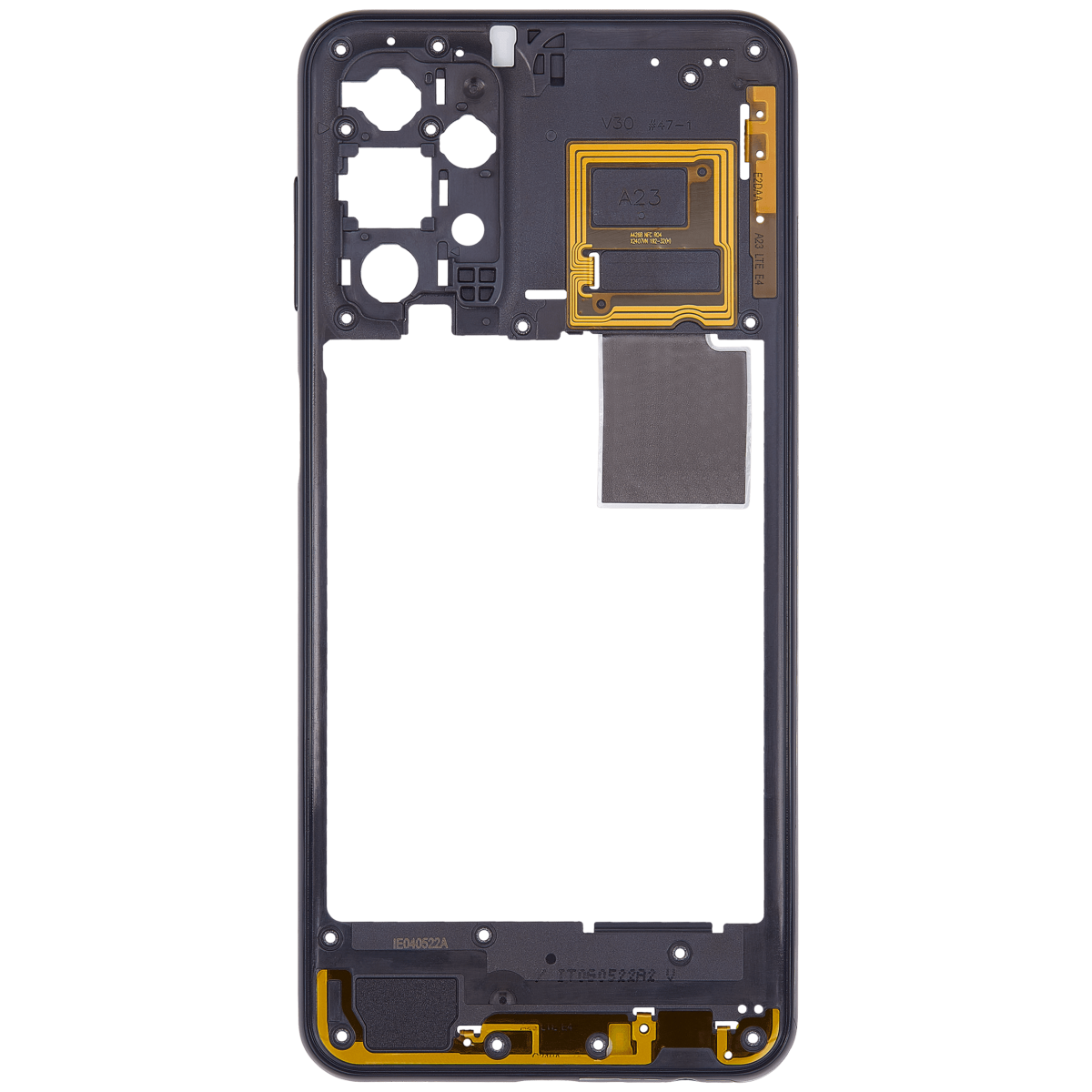Samsung Galaxy A23 İle Uyumlu  Orta Çerçeve Kasası (A235 2022) (Siyah) - Görsel 3