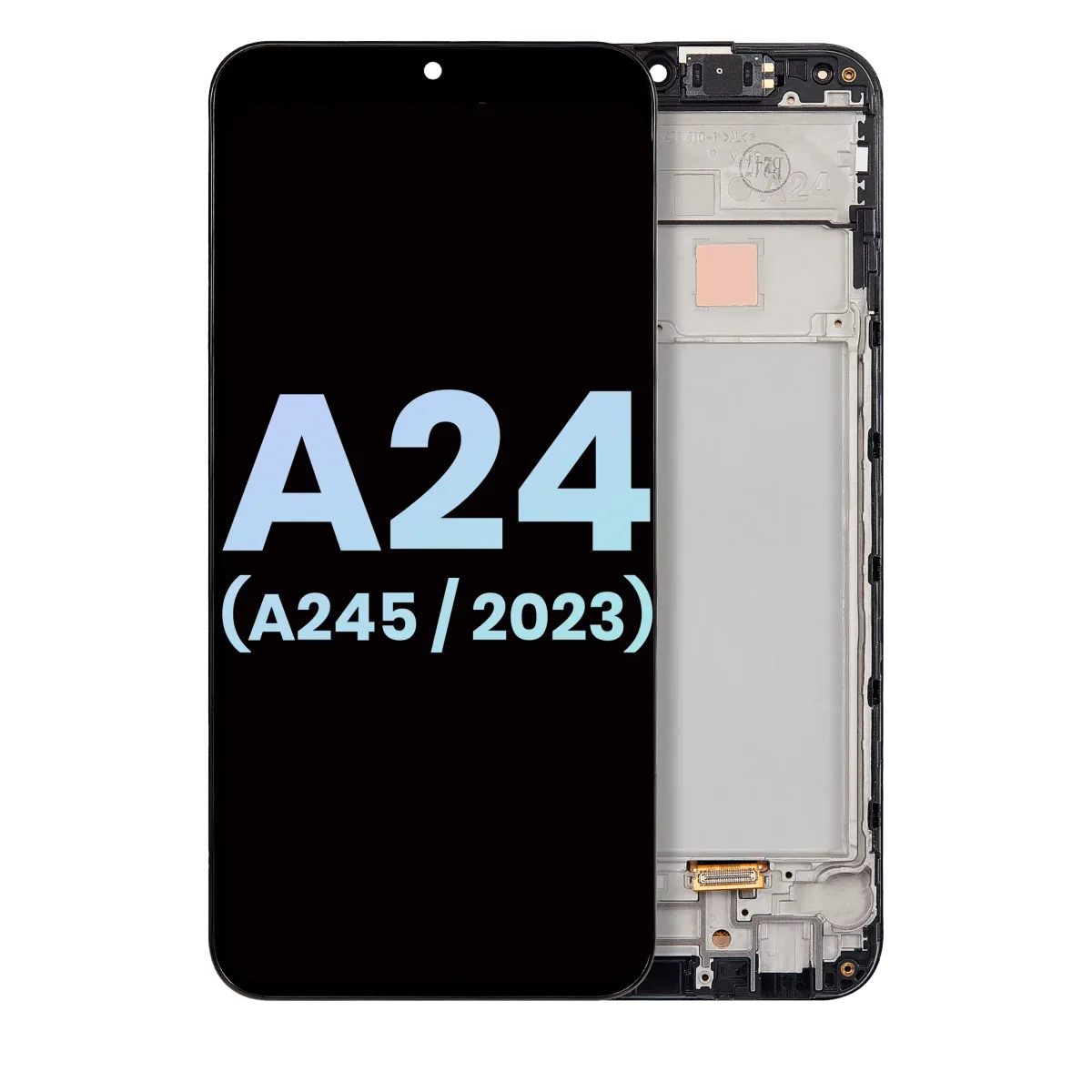 Samsung Galaxy A24 4G İle Uyumlu İçin Çerçeveli ekran (A245 2023) (Servis Paketi) (Tüm Renkler)  Orijinal Ekranı