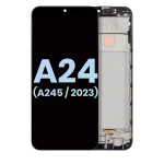 Samsung Galaxy A24 4G İle Uyumlu İçin Çerçeveli ekran (A245 2023) (Servis Paketi) (Tüm Renkler)  Orijinal Ekranı