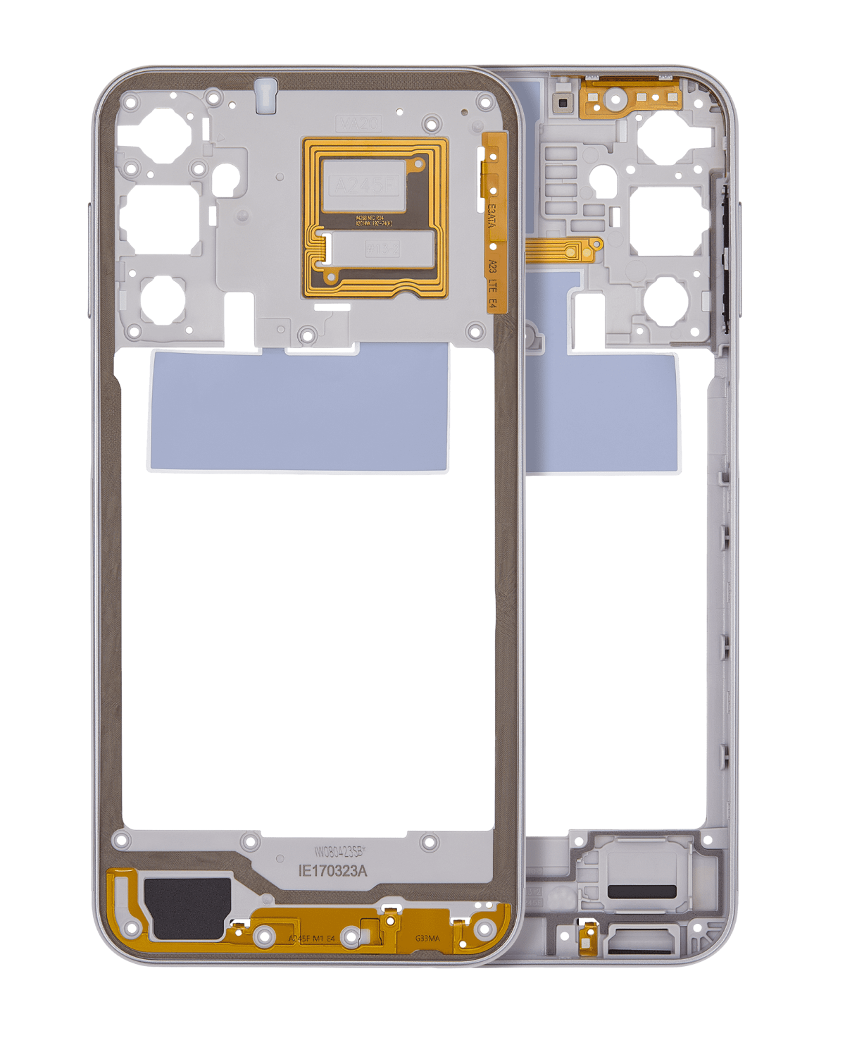 Samsung Galaxy A24 4G İle Uyumlu  Orta Çerçeve Kasası (A245 2023) (Mavi degrade)