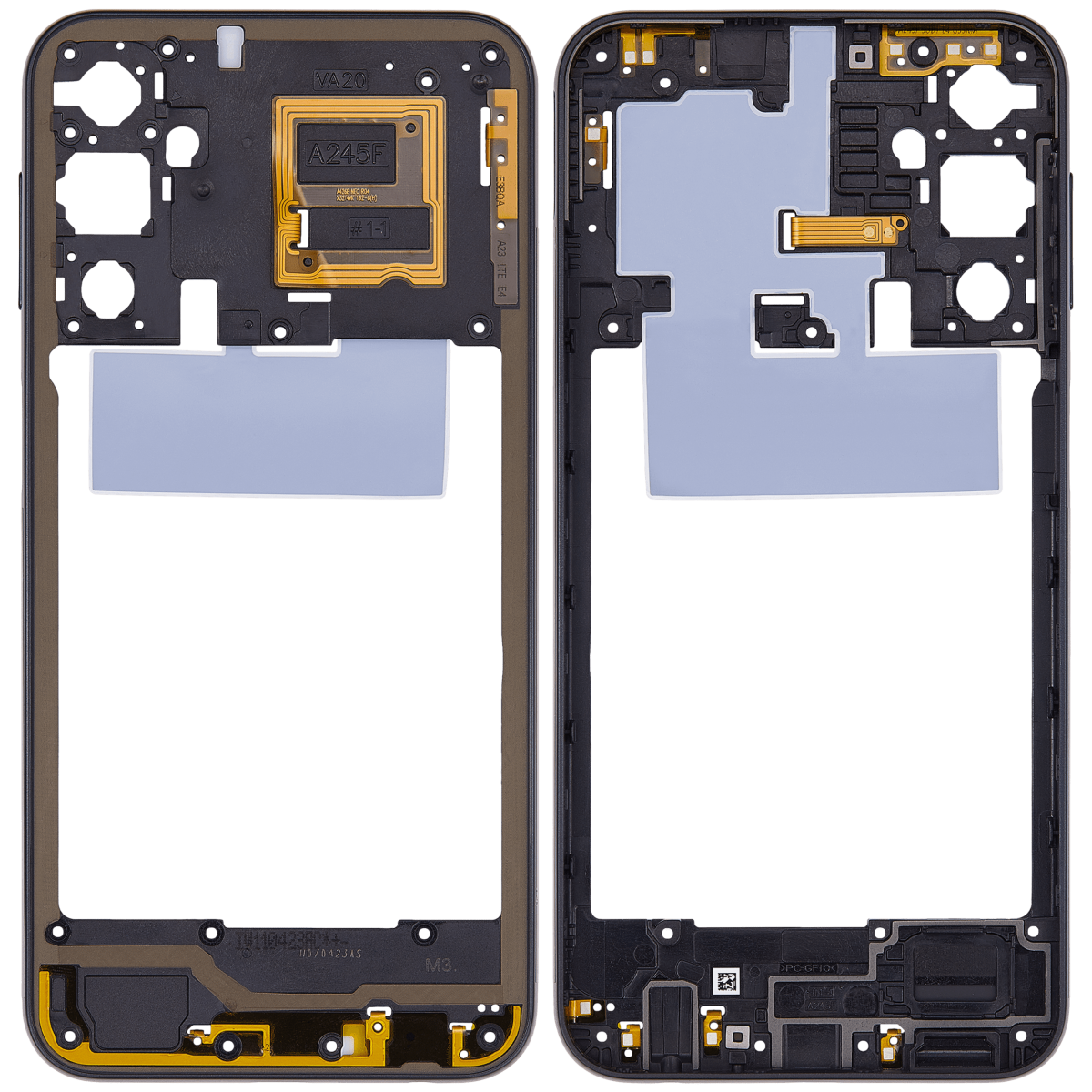 Samsung Galaxy A24 4G İle Uyumlu  Orta Çerçeve Kasası (A245 2023) (Siyah) - Görsel 2