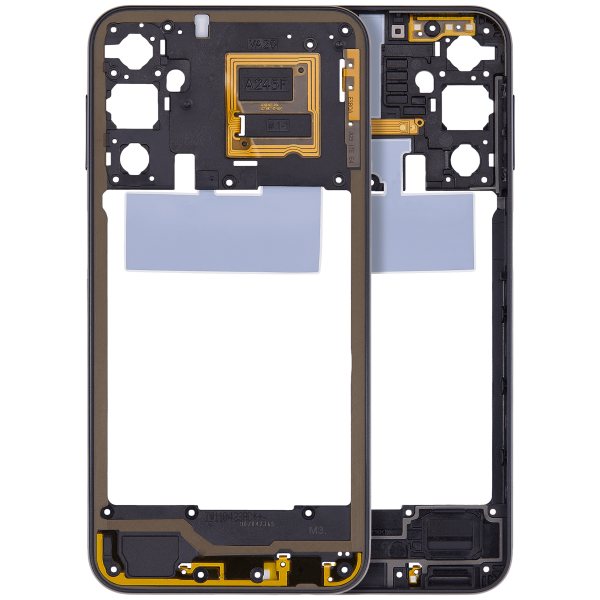Samsung Galaxy A24 4G İle Uyumlu  Orta Çerçeve Kasası (A245 2023) (Siyah)