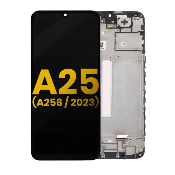 Samsung Galaxy A25 5G İle Uyumlu İçin Çerçeveli ekran (A256 2023) Orijinal (Tüm Renkler)  Orijinal Ekranı