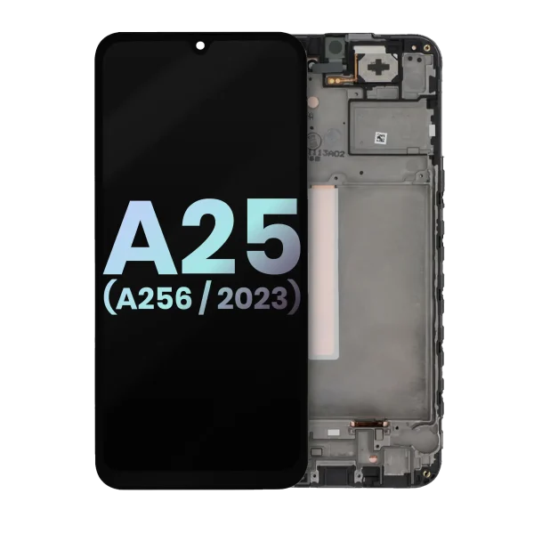 Samsung Galaxy A25 5G İle Uyumlu İçin Çerçeveli ekran (A256 2023) (Servis Paketi) (Tüm Renkler)  Orijinal Ekranı