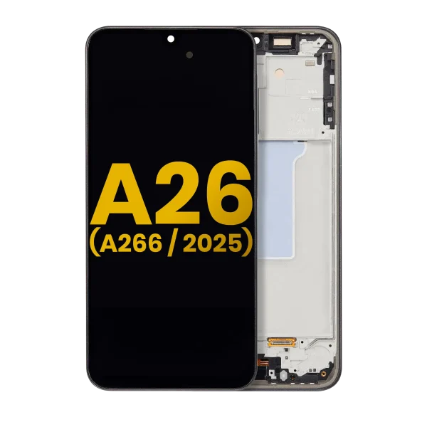 Samsung Galaxy A26 5G İle Uyumlu İçin Çerçeveli ekran (A266 2025) Orijinal (Siyah)  Orijinal Ekranı