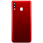 Samsung Galaxy A30 Arka İle Uyumlu Kapak Cam Kamera Lensli (A305 2019) (Aftermarket Plus) (Kırmızı) - Görsel 4