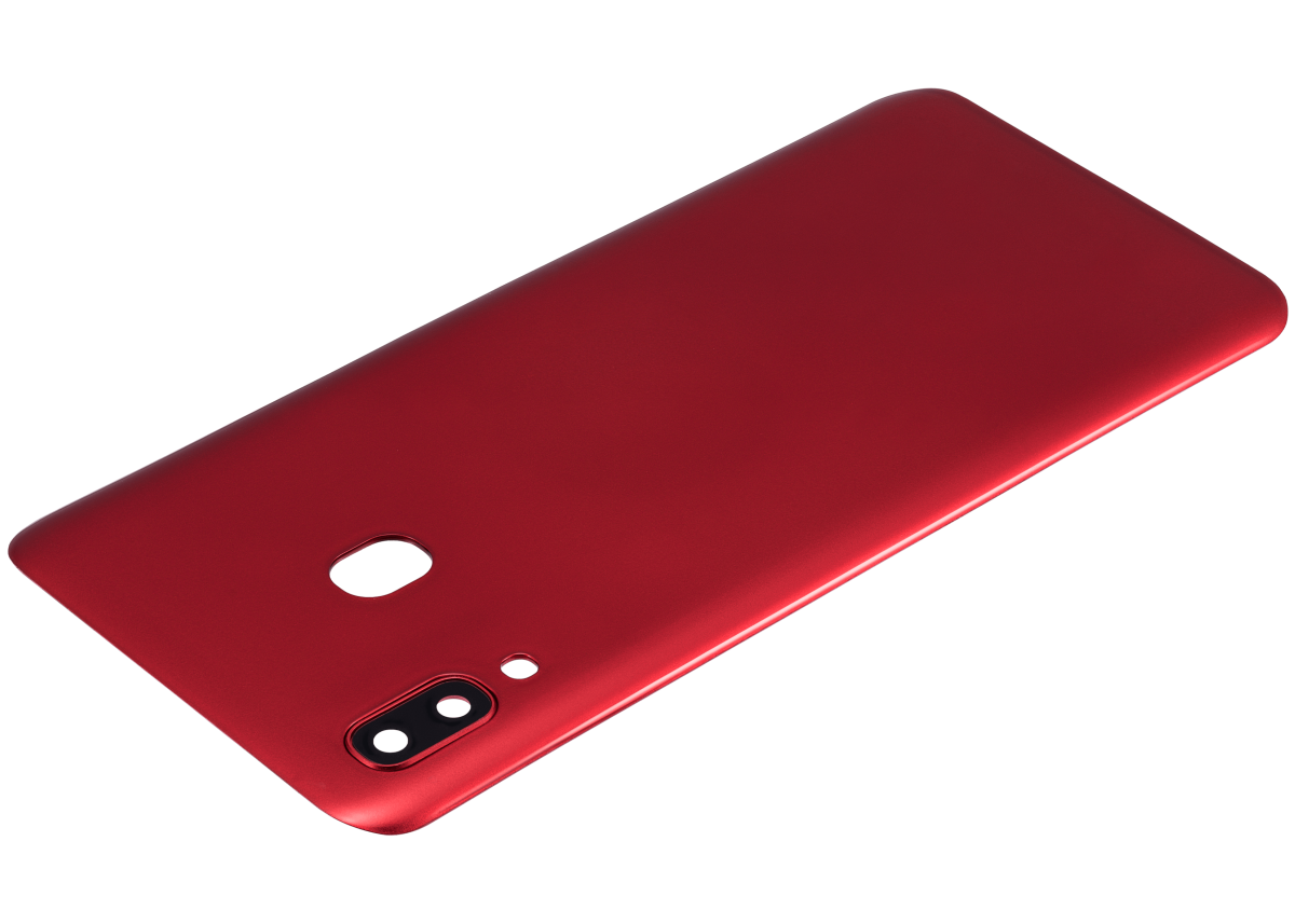 Samsung Galaxy A30 Arka İle Uyumlu Kapak Cam Kamera Lensli (A305 2019) (Aftermarket Plus) (Kırmızı) - Görsel 6