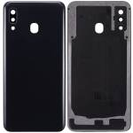 Samsung Galaxy A30 Arka İle Uyumlu Kapak Cam Kamera Lensli (A305 2019) (Aftermarket Plus) (Siyah) - Görsel 2
