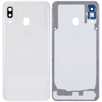 Samsung Galaxy A30 Arka İle Uyumlu Kapak Camı Kamera Lensiyle Uyumlu (A305 2019) (Aftermarket Plus) (Beyaz) - Görsel 2