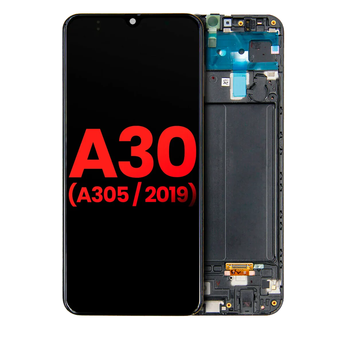 Samsung Galaxy A30 İle Uyumlu (A305 2019) (Aftermarket Plus) (Tüm Renkler) Çerçeveli ekran Orijinal Ekranı