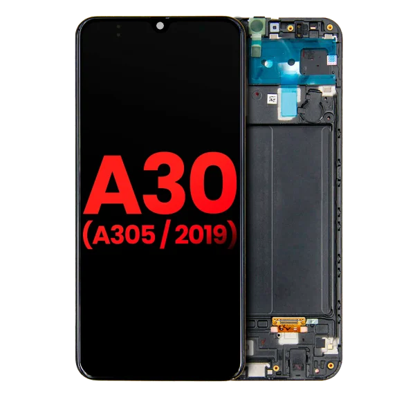 Samsung Galaxy A30 İle Uyumlu (A305 2019) (Aftermarket Plus) (Tüm Renkler) Çerçeveli ekran Orijinal Ekranı