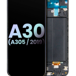 Samsung Galaxy A30 İle Uyumlu (A305 2019) (Servis Paketi) (Tüm Renkler) Çerçeveli ekran Orijinal Ekranı