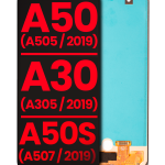 Samsung Galaxy A30 İle Uyumlu Çerçevesiz ekran Orijinal Ekranı (Parmak İzi Sensörlü) (A505 2019) A30 (A305 2019) A50s (A507 2019) (Tüm Modeller) (Tüm Renkler)