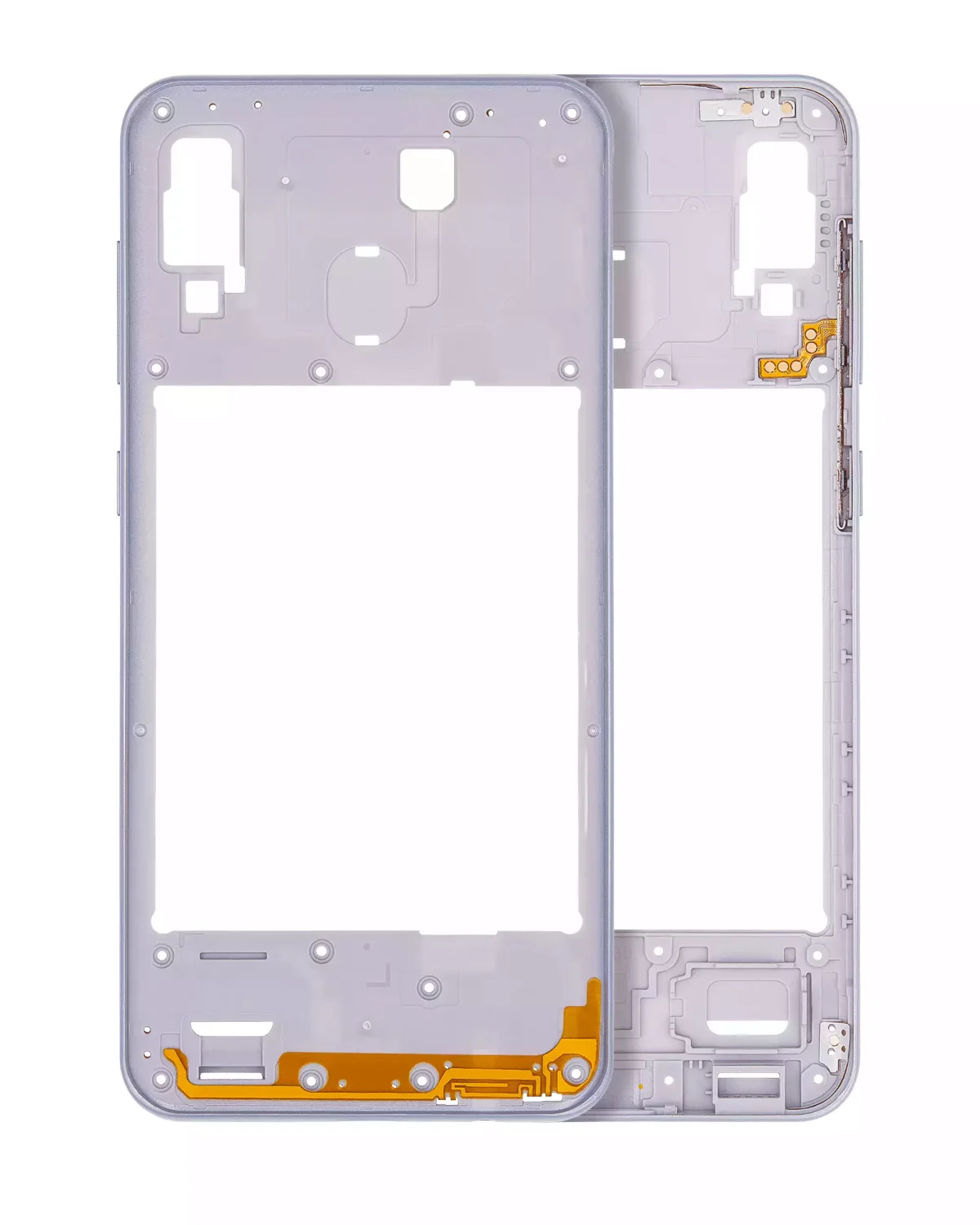 Samsung Galaxy A30 İle Uyumlu  Orta Çerçeve Kasası (A305 2019) (Aftermarket Plus) (Beyaz)