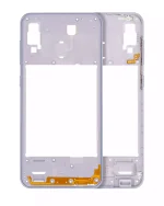 Samsung Galaxy A30 İle Uyumlu  Orta Çerçeve Kasası (A305 2019) (Aftermarket Plus) (Beyaz)