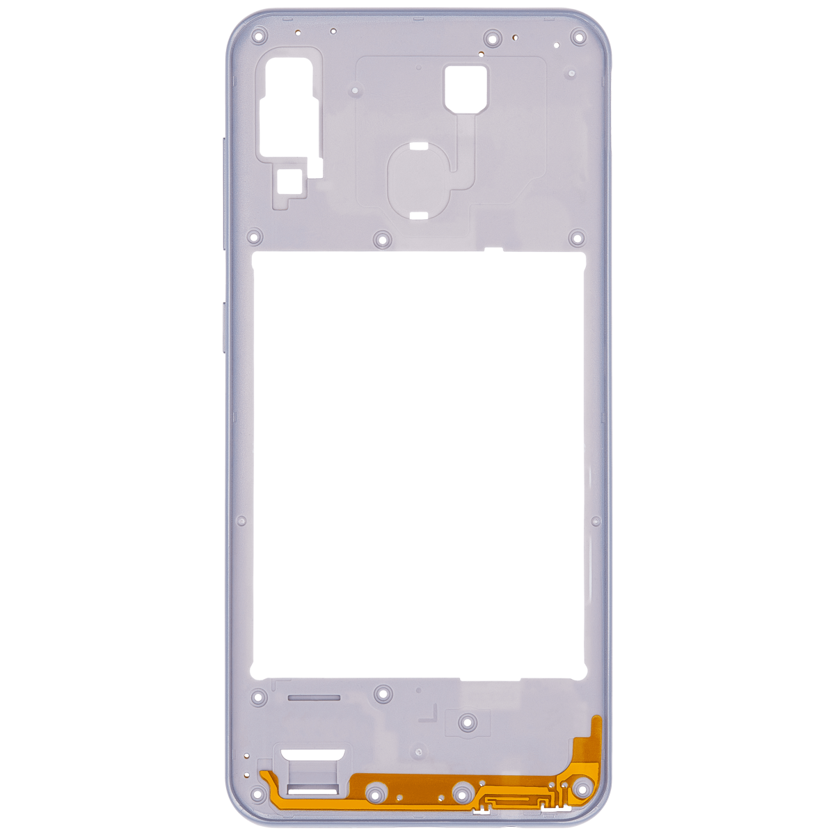 Samsung Galaxy A30 İle Uyumlu  Orta Çerçeve Kasası (A305 2019) (Aftermarket Plus) (Beyaz) - Görsel 3