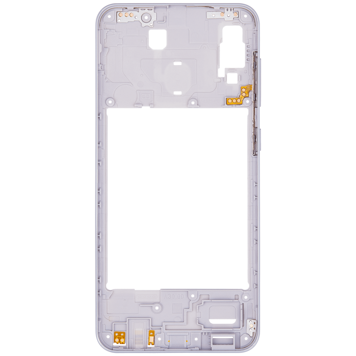 Samsung Galaxy A30 İle Uyumlu  Orta Çerçeve Kasası (A305 2019) (Aftermarket Plus) (Beyaz) - Görsel 4