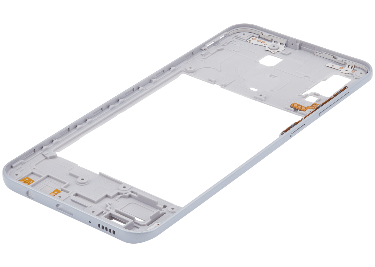 Samsung Galaxy A30 İle Uyumlu  Orta Çerçeve Kasası (A305 2019) (Aftermarket Plus) (Beyaz) - Görsel 5