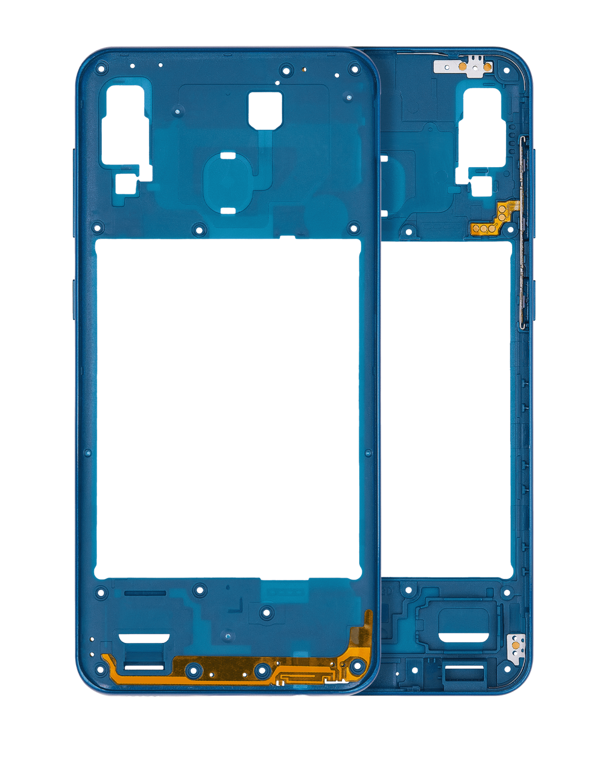 Samsung Galaxy A30 İle Uyumlu  Orta Çerçeve Kasası (A305 2019) (Aftermarket Plus) (Mavi)