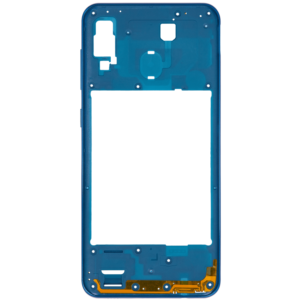 Samsung Galaxy A30 İle Uyumlu  Orta Çerçeve Kasası (A305 2019) (Aftermarket Plus) (Mavi) - Görsel 3