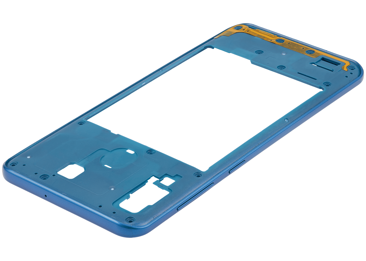Samsung Galaxy A30 İle Uyumlu  Orta Çerçeve Kasası (A305 2019) (Aftermarket Plus) (Mavi) - Görsel 5