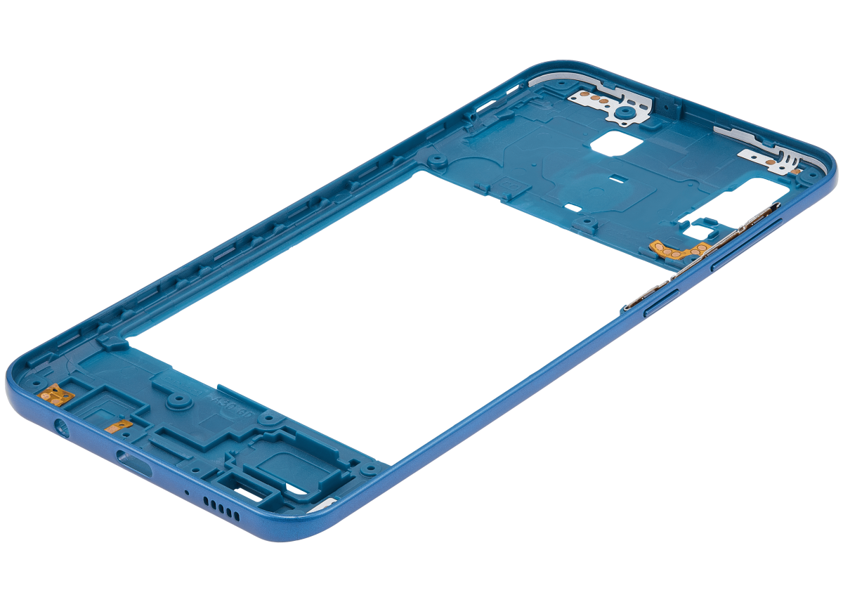 Samsung Galaxy A30 İle Uyumlu  Orta Çerçeve Kasası (A305 2019) (Aftermarket Plus) (Mavi) - Görsel 6