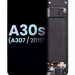 Samsung Galaxy A30 s İle Uyumlu (A307 2019) (Servis Paketi) (Tüm Renkler) Çerçeveli ekran Orijinal Ekranı