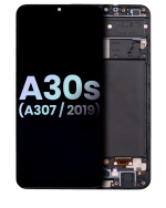 Samsung Galaxy A30 s İle Uyumlu (A307 2019) (Servis Paketi) (Tüm Renkler) Çerçeveli ekran Orijinal Ekranı