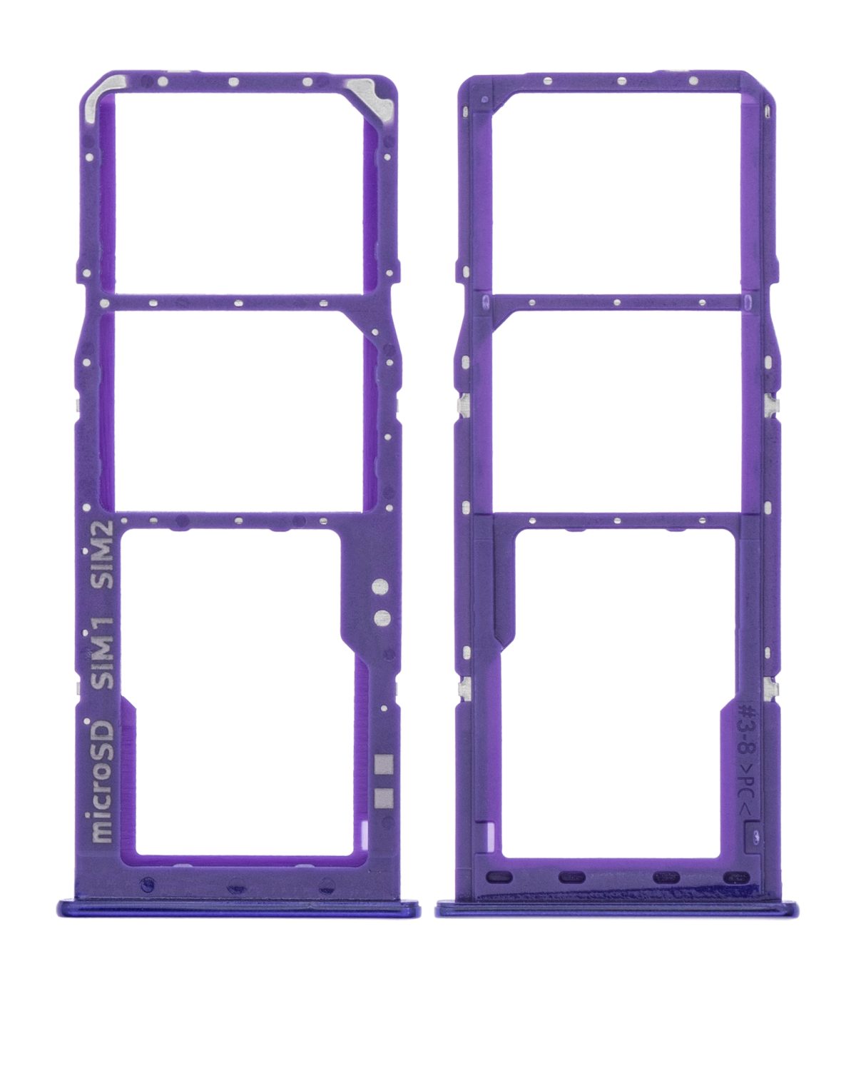 Samsung Galaxy A30s İle Uyumlu Çift Sim Kart Tepsisi S (A307 2019) (Violet) - Görsel 2