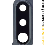 Samsung Galaxy A30s İle Uyumlu Kamera Camı Set Full (A307 2019) (Siyah)