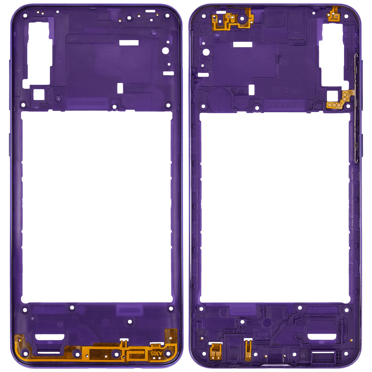 Samsung Galaxy A30s İle Uyumlu  Orta Çerçeve Kasası (A307 2019) (Aftermarket Plus) (Prism Crush Violet) - Görsel 2
