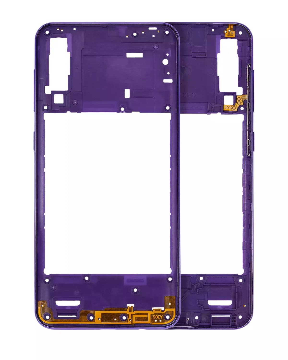 Samsung Galaxy A30s İle Uyumlu  Orta Çerçeve Kasası (A307 2019) (Aftermarket Plus) (Prism Crush Violet)