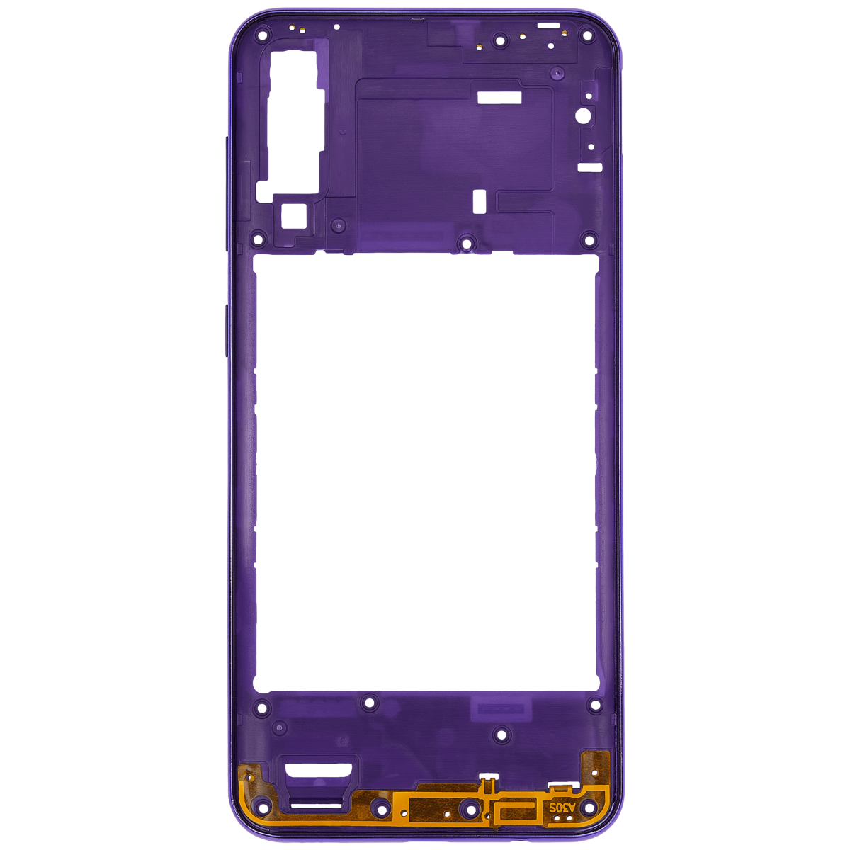Samsung Galaxy A30s İle Uyumlu  Orta Çerçeve Kasası (A307 2019) (Aftermarket Plus) (Prism Crush Violet) - Görsel 3
