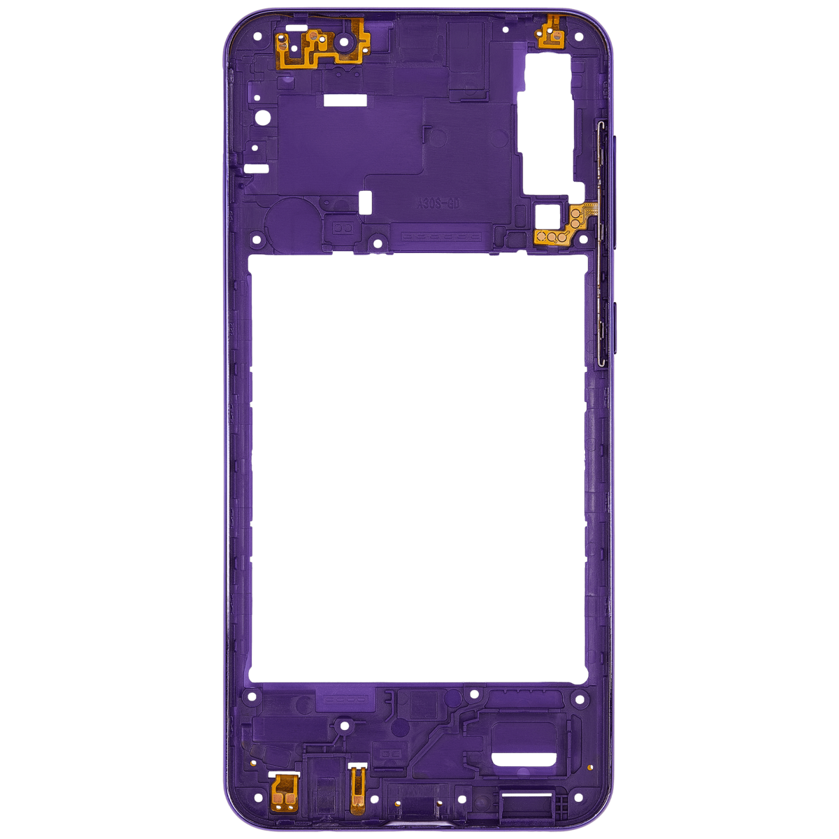 Samsung Galaxy A30s İle Uyumlu  Orta Çerçeve Kasası (A307 2019) (Aftermarket Plus) (Prism Crush Violet) - Görsel 4