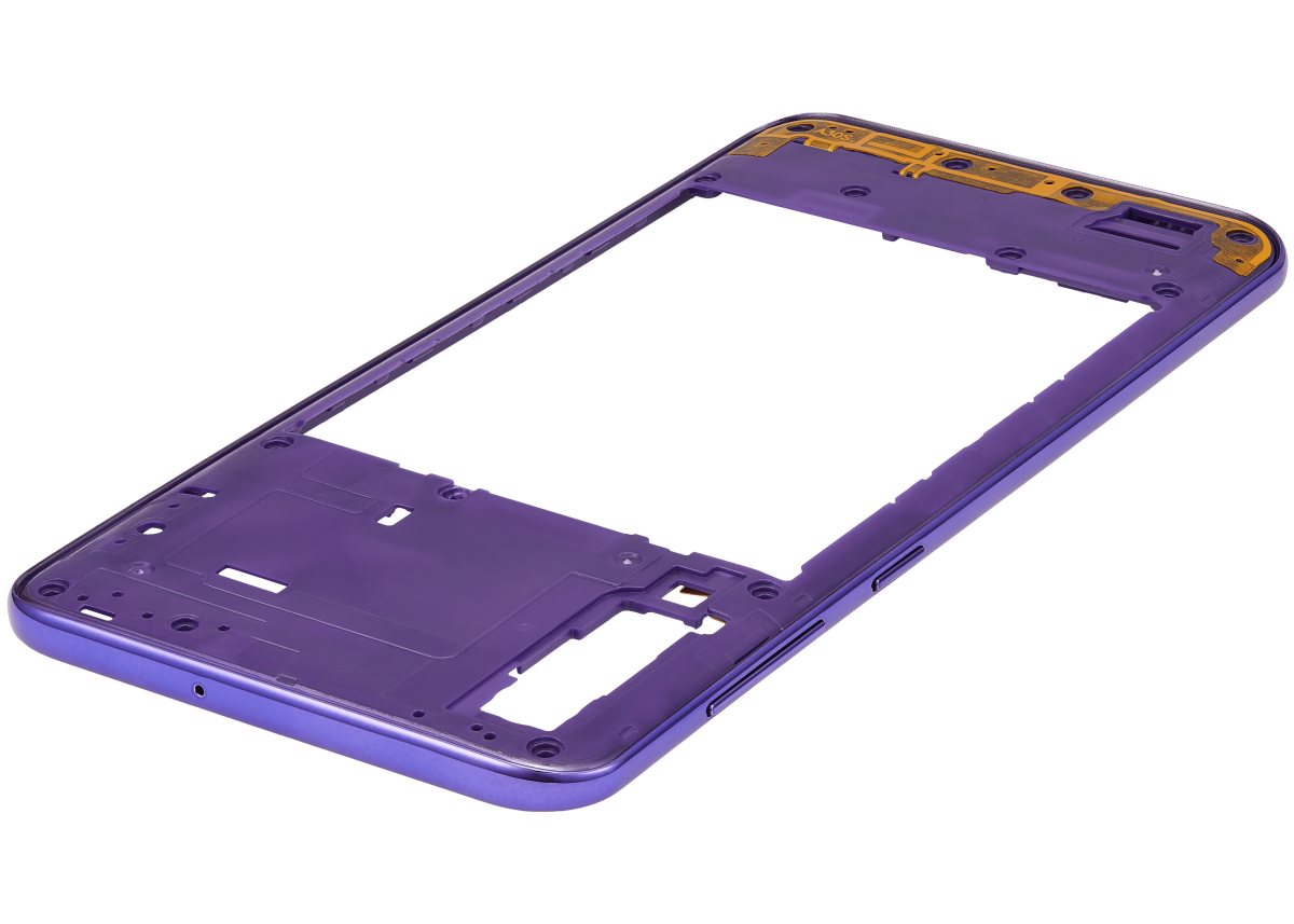 Samsung Galaxy A30s İle Uyumlu  Orta Çerçeve Kasası (A307 2019) (Aftermarket Plus) (Prism Crush Violet) - Görsel 5