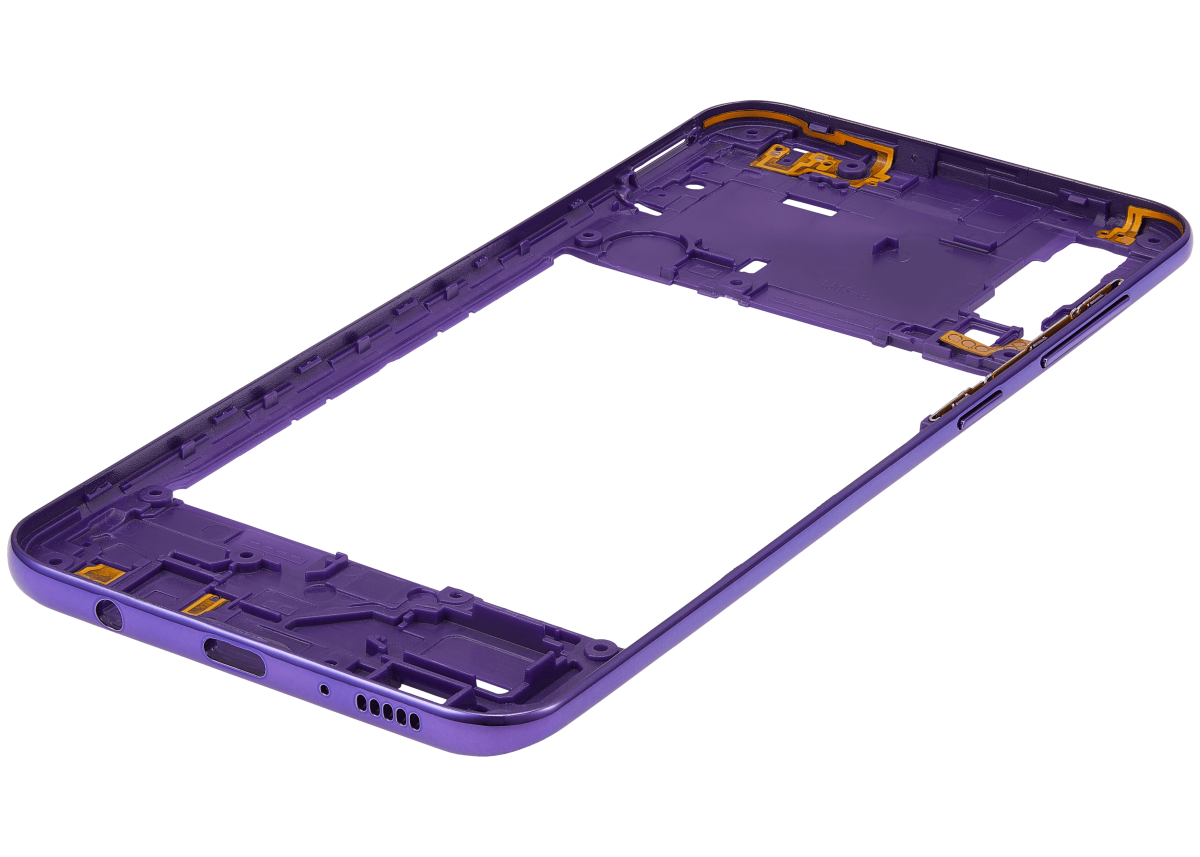 Samsung Galaxy A30s İle Uyumlu  Orta Çerçeve Kasası (A307 2019) (Aftermarket Plus) (Prism Crush Violet) - Görsel 6
