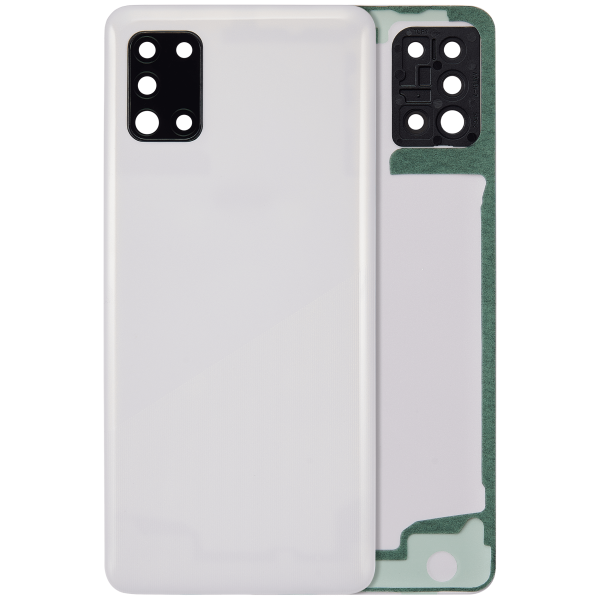 Samsung Galaxy A31 Arka İle Uyumlu Kapak Cam Kamera Lensli (A315 2020) (Aftermarket Plus) (Prism Crush Beyaz)