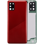 Samsung Galaxy A31 Arka İle Uyumlu Kapak Cam Kamera Lensli (A315 2020) (Aftermarket Plus) (Prism Crush Kırmızı)