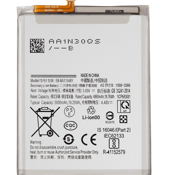 Samsung Galaxy A31 İle Uyumlu Batarya Pil (A315 2020) A32 (A325 2021) A22 4G (A225 2021) (EB-BA315ABY)