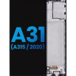 Samsung Galaxy A31 İle Uyumlu Çerçeveli ekran LCD Ekranı (Parmak İzi Sensörü Olmadan) (A315 2020) (Yan Sanayi: Incell) (Tüm Renkler)