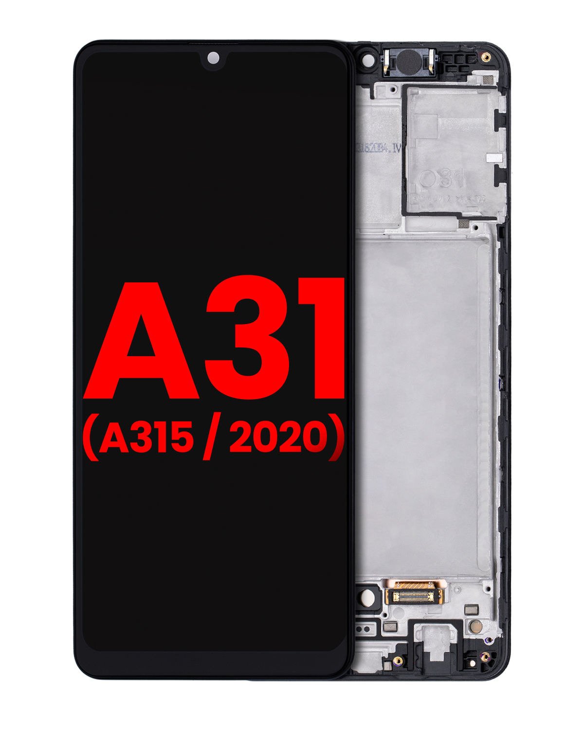 Samsung Galaxy A31 İle Uyumlu Çerçeveli ekran Orijinal Ekranı (A315 2020) (Aftermarket Plus) (Tüm Renkler)