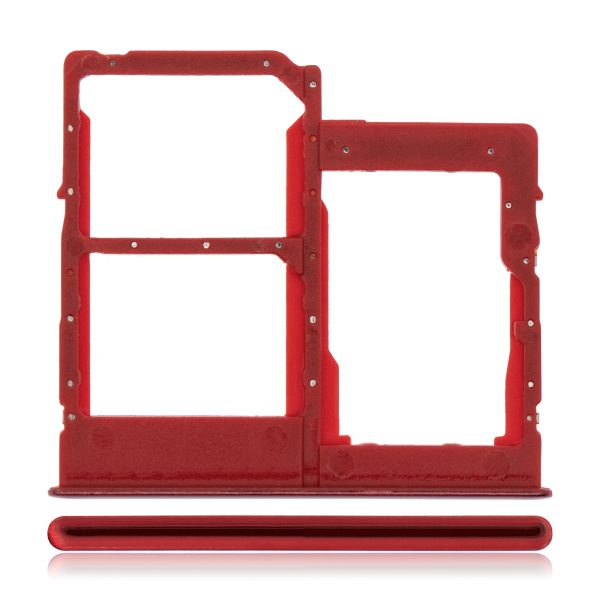 Samsung Galaxy A31 İle Uyumlu Çift Sim Kart Tepsisi (A315 2020) (Prism Crush Red)