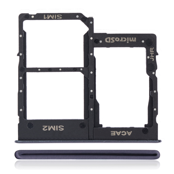Samsung Galaxy A31 İle Uyumlu Çift Sim Kart Tepsisi (A315 2020) (Prism Crush Siyah)