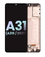 Samsung Galaxy A31 İle Uyumlu İçin Çerçeveli ekran (A315 2020) (Servis Paketi) (Tüm Renkler)  Orijinal Ekranı Uyumlu