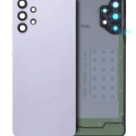 Samsung Galaxy A32 4G İle Uyumlu Arka Kapak Camı Kamera Lensiyle (A325 2021) (Servis Paketi) (Harika Menekşe)