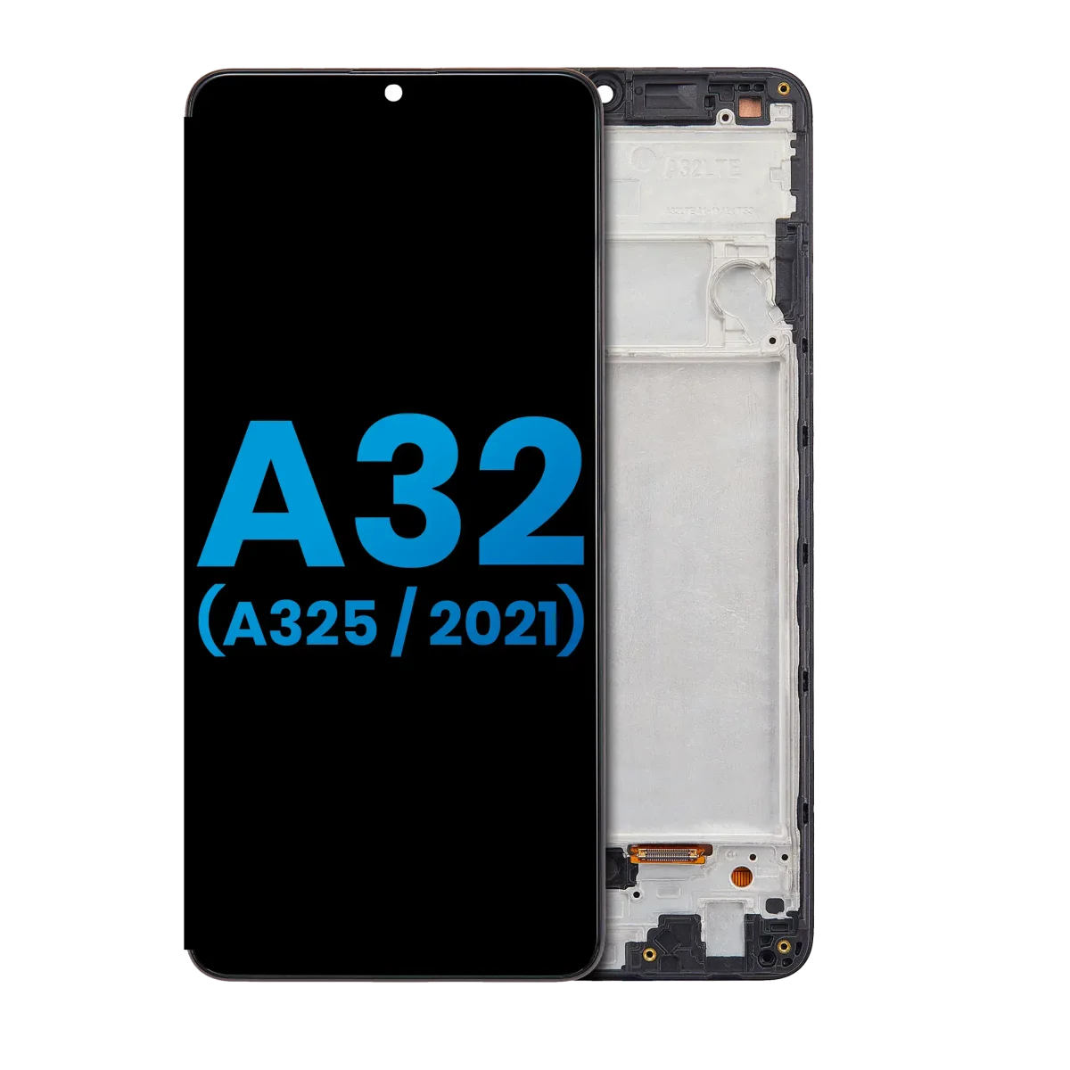 Samsung Galaxy A32 4G İle Uyumlu Çerçeveli ekran LCD Ekranı (Parmak İzi Sensörü Olmadan) (A325 2021) (Harika Siyah) - Görsel 3