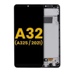 Samsung Galaxy A32 4G İle Uyumlu İçin Çerçeveli ekran (A325 2021) Orijinal (Harika Siyah)  Orijinal Ekranı