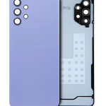 Samsung Galaxy A32 5G İle Uyumlu Arka Kapak Camı Kamera Lensiyle (A326 2021) (Servis Paketi) (Harika Menekşe)