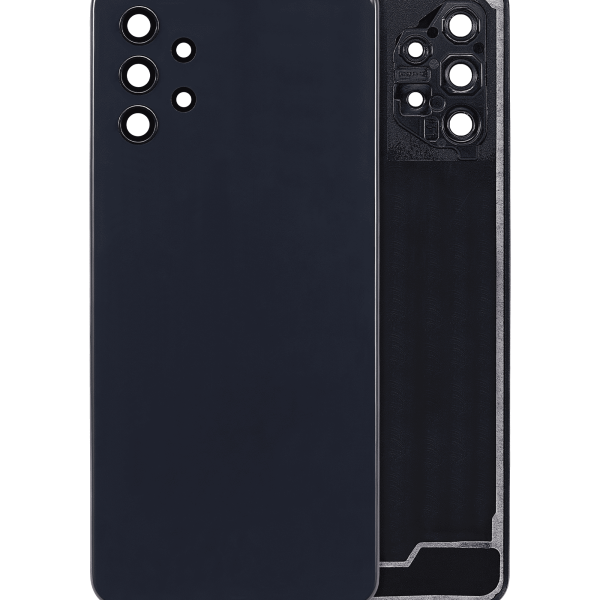Samsung Galaxy A32 5G İle Uyumlu Arka Kapak Camı Kamera Lensiyle Uyumlu (A326 2021) (Aftermarket Plus) (Harika Siyah)