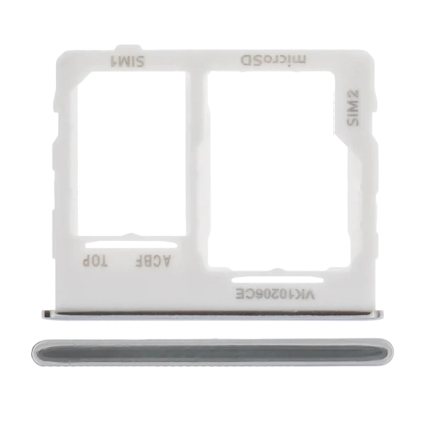 Samsung Galaxy A32 5G İle Uyumlu İle Uyumlu Çift Sim Kart Tepsisi (A326 2021) (Harika Beyaz)